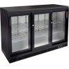 Шкаф холодильный для напитков (минибар), 341л, 3 двери-купе стекло, 2  полки, ножки, +2/+8 С, стат.охл., черный