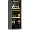 Шкаф холодильный для вина, 116бут., 1 дверь стекло, 8 полок, ножки, +4/+18С, стат. охл., черный