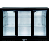Шкаф холодильный для напитков, 320л, 3 двери-купе стекло, 6 полок, 0/+8С, дин.охл., чёрный